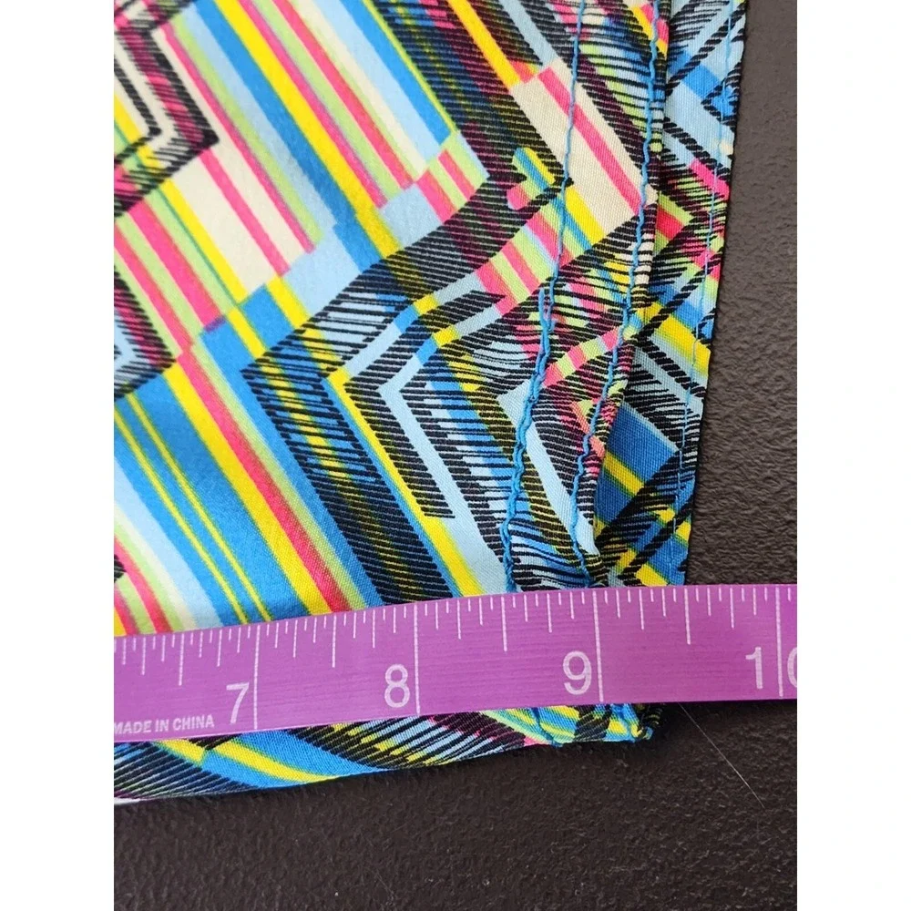 Pacific Surf By Exist Men Medium Multicolor Chevron Swim Drawstring Board Shorts